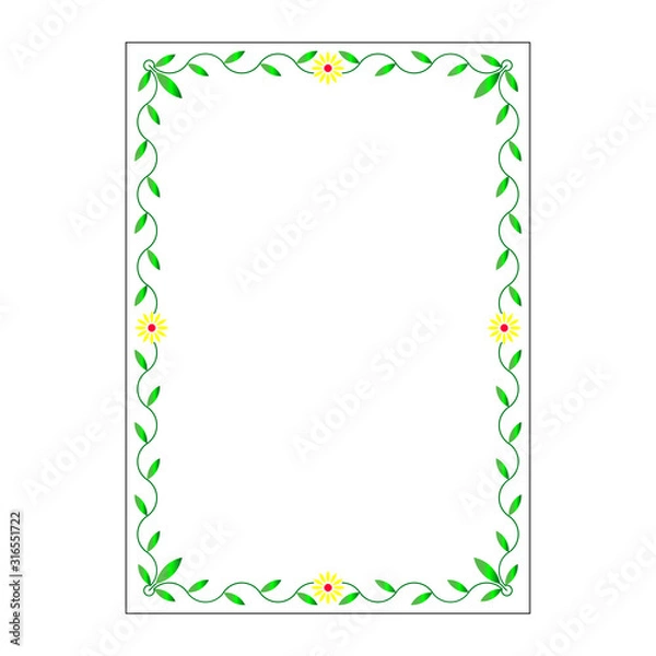 Fototapeta vector image, decorative ornamental frame, original design,