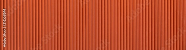 Fototapeta Seamless corrugated wood pattern in orange color / interior material / seamless texture / detail design