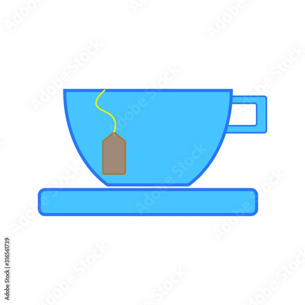 Fototapeta icono vector con forma de taza de te