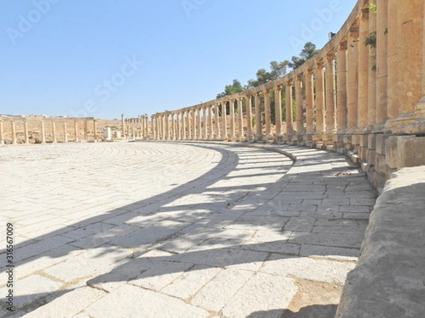 Fototapeta ジェラシ遺跡　中央広場