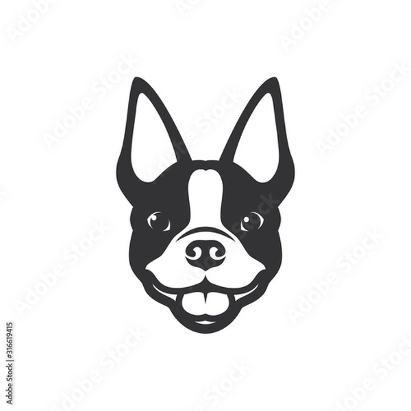 Fototapeta Pies Boston terrier - ilustracji wektorowych
