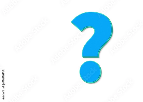 Fototapeta question mark on white background