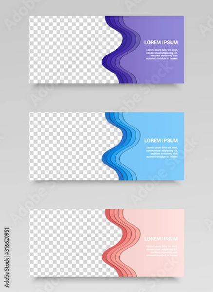 Obraz Trendy horizontal web banners