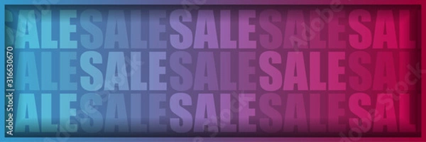 Obraz Sale bright background. Vector horizontal banner.