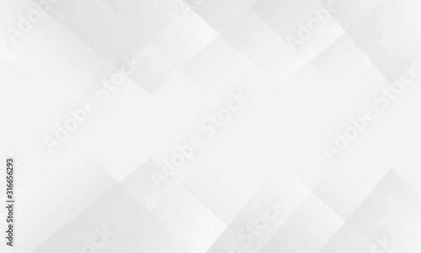Fototapeta Abstract white and gray gradient background. Modern geometric technology design. Vector illustration.