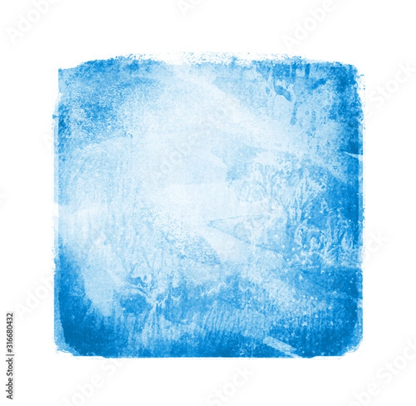 Obraz Watercolor sqaure on white background