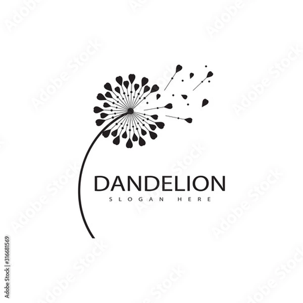 Fototapeta Dandelion vector icon design