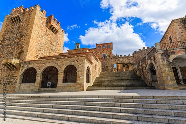 Obraz Plaza Mayor in Caceres, Spanien / Panorama