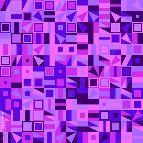 Fototapeta Geometrical mosaic pattern background - abstract vector design