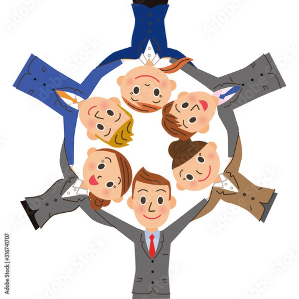 Fototapeta 肩を組む会社員