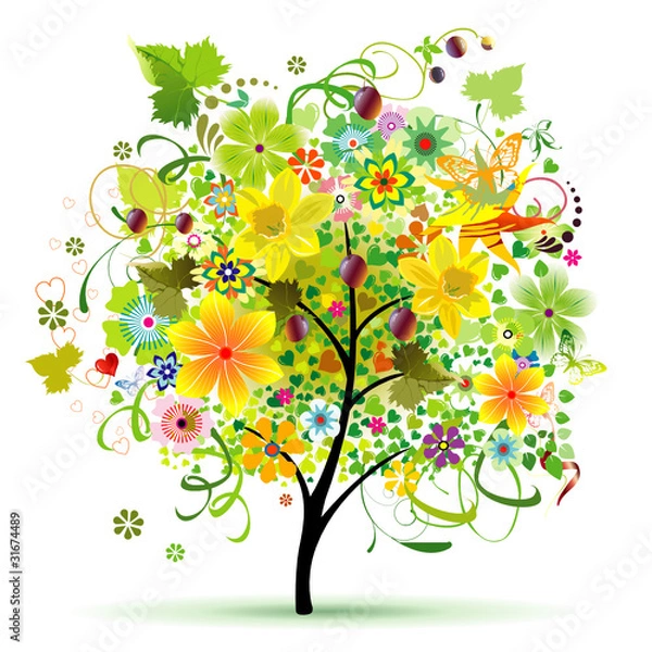 Obraz Spring Flowers Tree