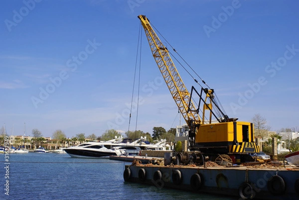 Fototapeta marine dredging digging sea
