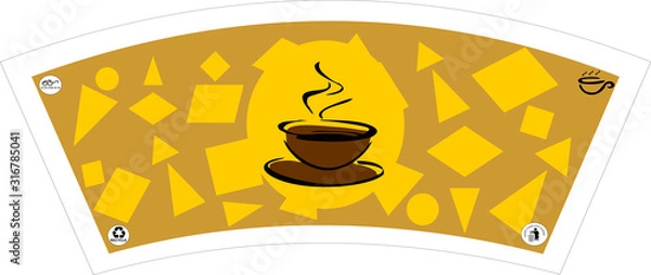 Obraz TEA COFFEE PAPER CUP BLANKS RAW MATERIAL DESIGN 