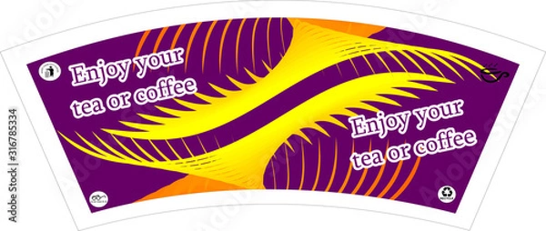 Obraz TEA COFFEE PAPER CUP BLANKS RAW MATERIAL DESIGN 