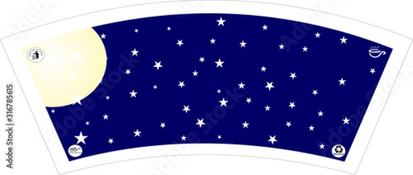 Obraz TEA COFFEE PAPER CUP BLANKS RAW MATERIAL DESIGN 