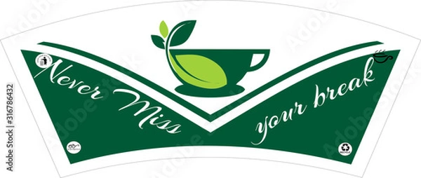 Obraz TEA COFFEE PAPER CUP BLANKS RAW MATERIAL DESIGN 