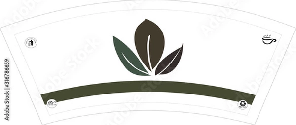 Obraz TEA COFFEE PAPER CUP BLANKS RAW MATERIAL DESIGN 