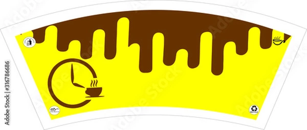 Obraz TEA COFFEE PAPER CUP BLANKS RAW MATERIAL DESIGN 