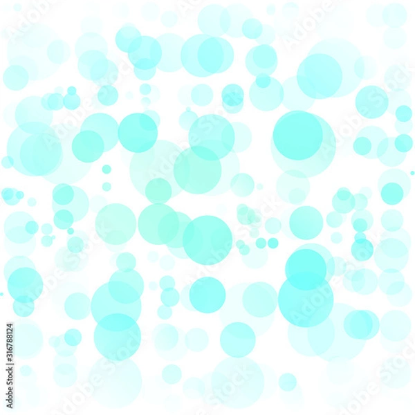 Fototapeta Bubbles Circle Dots Unique Blue Bright Vector Background