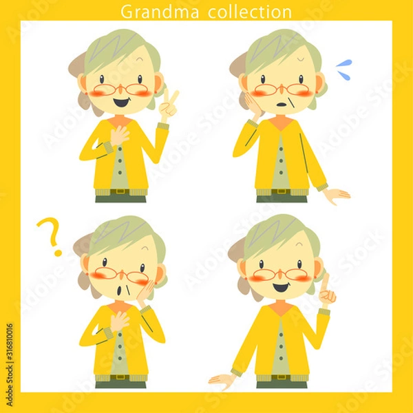 Fototapeta シニア女性　セット