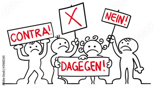 Fototapeta figur demonstration contra