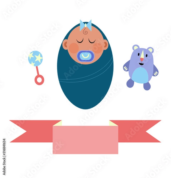 Fototapeta Baby Vector Illustrations