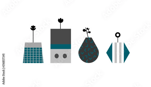Obraz Geometric Plant Vectors