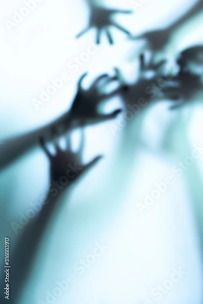 Obraz Abstract and spooky defocused hand.