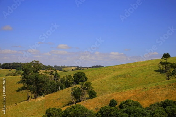Obraz mountain and farm landscape