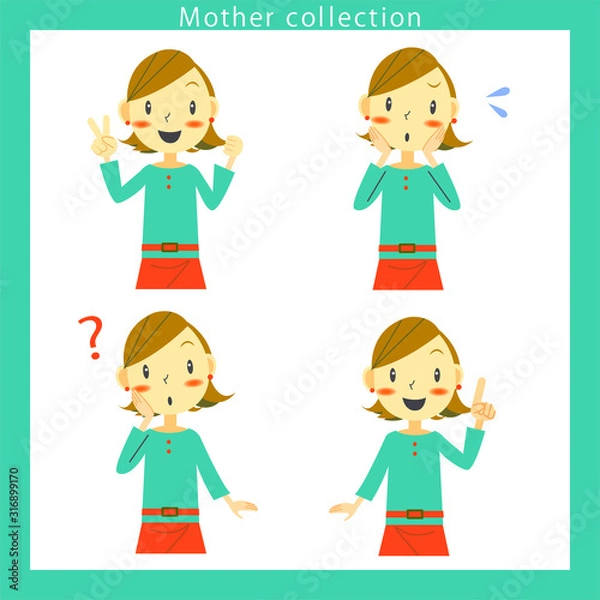 Fototapeta 女性、妻、母　セット