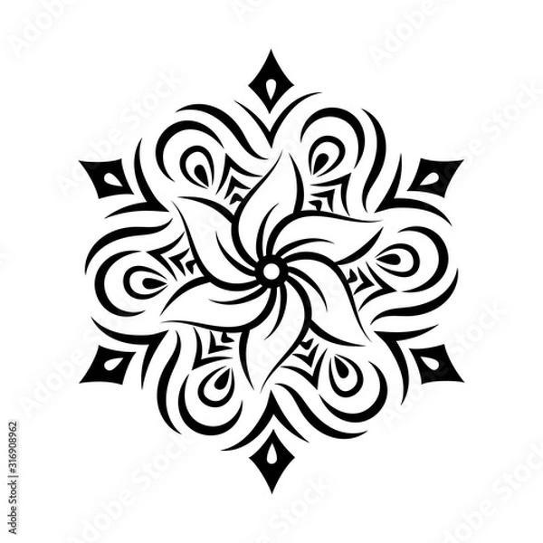 Obraz Simple flat illustration mandala design