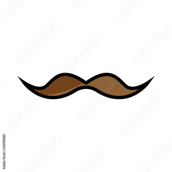 Fototapeta Mustache icon. Design template vector
