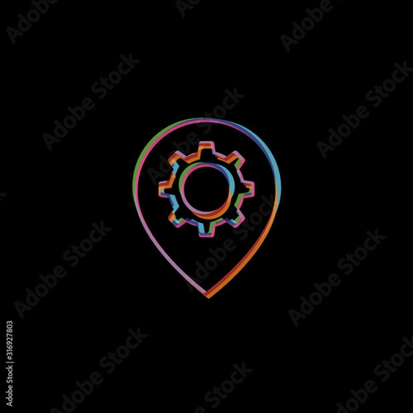 Fototapeta Location Settings -  App Icon