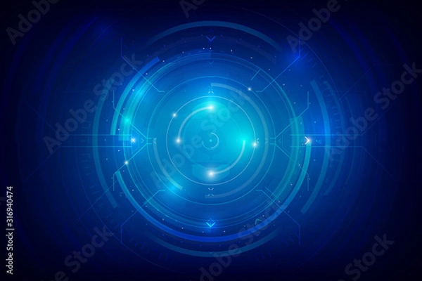 Obraz Abstract HUD technology background_0001