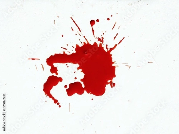 Obraz red paint splash isolated on white background