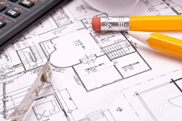 Obraz engineering and architecture drawings