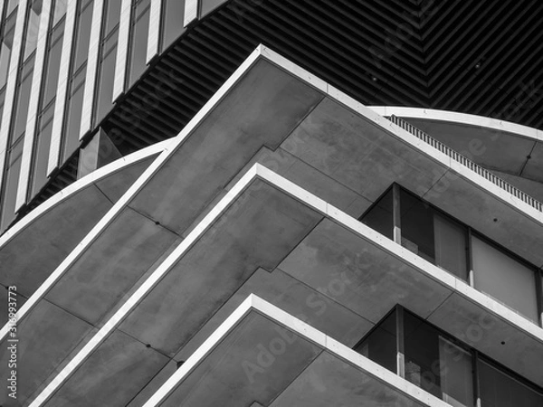 Obraz Abstrakcyjne linie architektury tła. szczegół nowoczesnej architektury