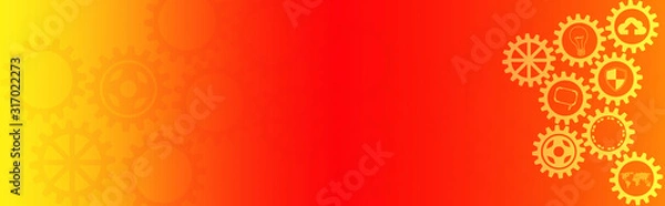 Obraz Cogs and gear wheel mechanisms Abstract background