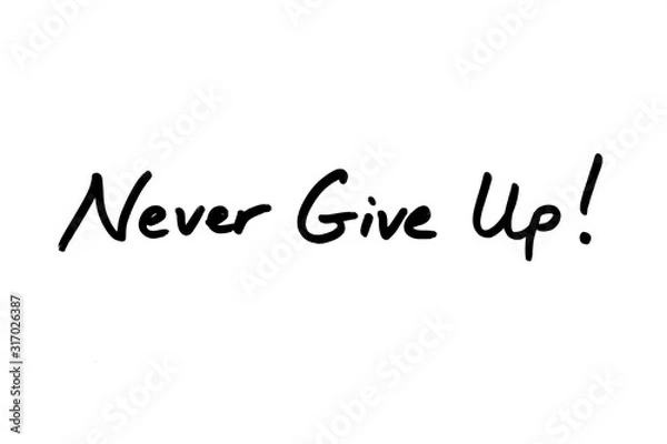 Fototapeta Never Give Up!