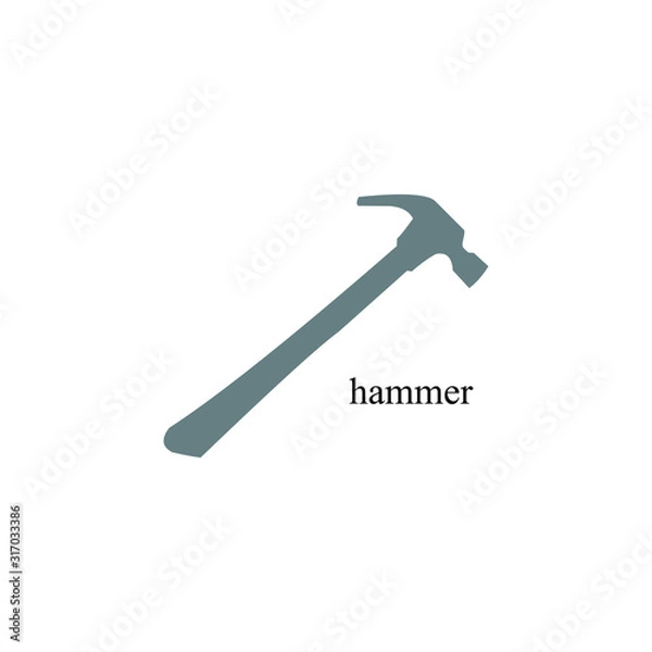 Obraz Vector illustration design of a hammer.