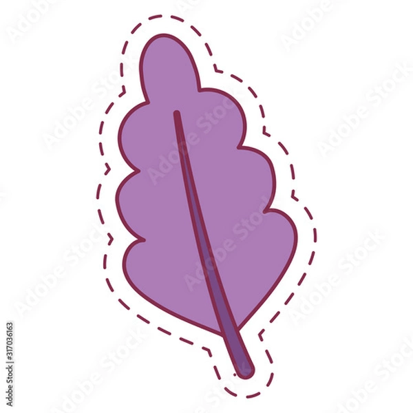 Fototapeta Isolated natural leaf vector design