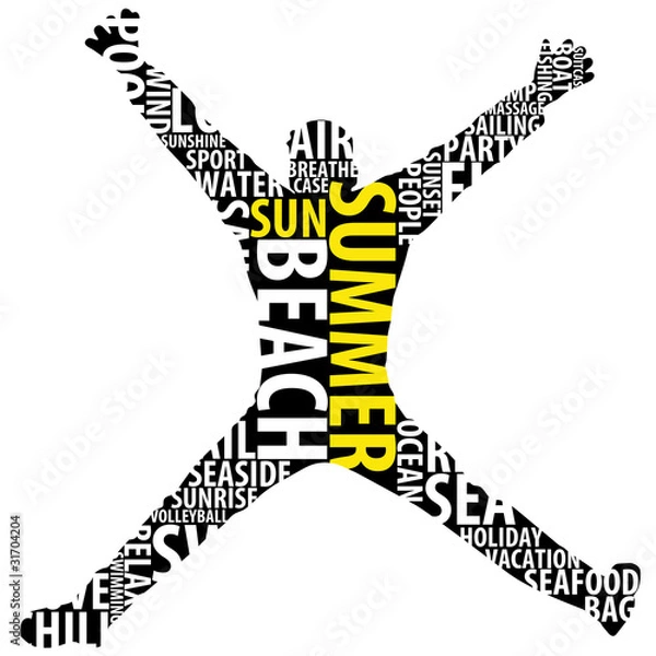 Obraz black jumping summerman