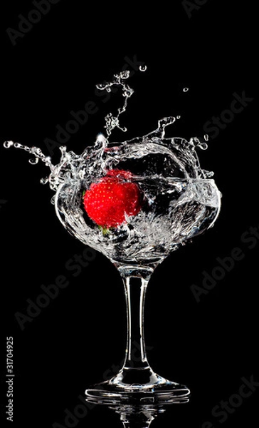 Obraz Fresh splashing strawberry