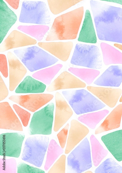 Fototapeta ガラス　タイル　抽象的な春のイメージ