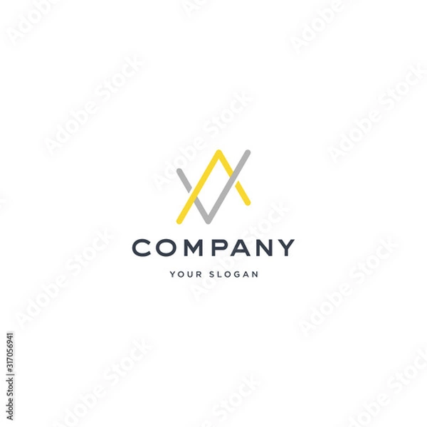 Obraz Vector logo design icon. Letter VA, initial. Modern style