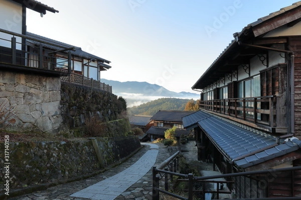 Fototapeta 岐阜県　中山道  木曽路  馬籠宿