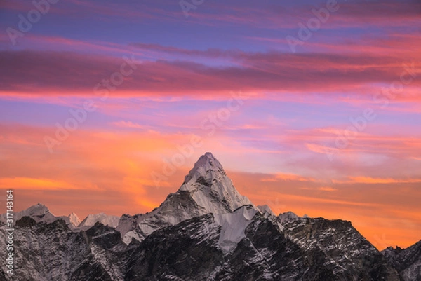 Obraz Ama Dablam sunset