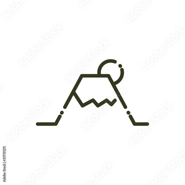 Obraz mountain peak sun nature line design