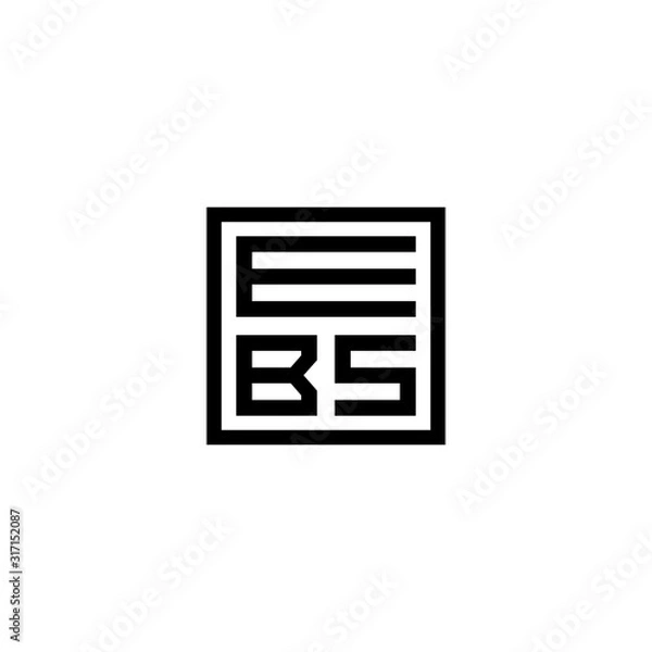 Obraz Letter EBS initial logo design simple