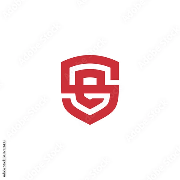 Obraz Shield letter Se logo design vector